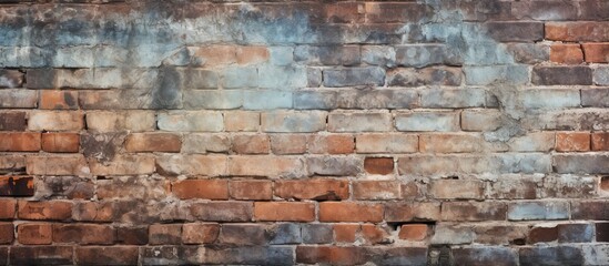 A versatile vintage brick wall with a grungy and cracked surface perfect for any purpose
