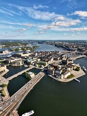 Obraz premium Stockholm archipelago from the air