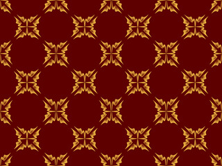 seamless pattern with golden ornament