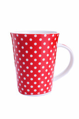 Red new cup with polka dots