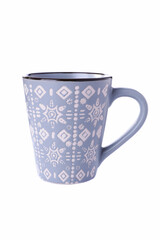 Gray new cup with pattern