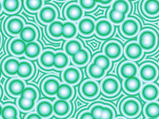 Green bubbles seamless tileable pattern, abstract voronoi background.