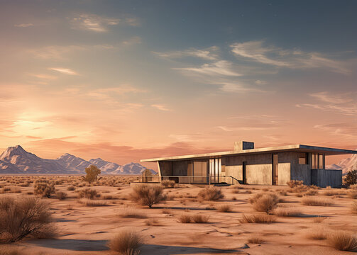 a contemporary desert style house designed by santa monica architecture © Kien