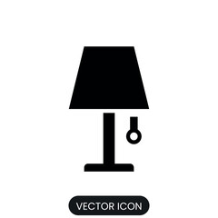 Floor lamp icon. lamp hotel icon vector with isolated white background