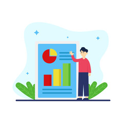 Business Flat Illustration Presentation Data