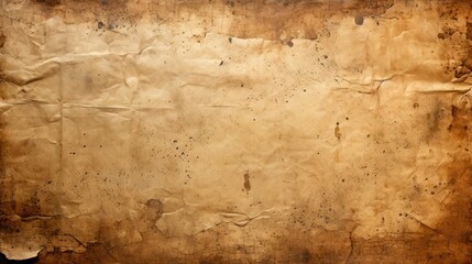 Old parchment paper sheet ancient vintage texture background with cracked edges Generative AI Illustration - obrazy, fototapety, plakaty