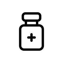 Obraz premium Medicine icon in trendy flat style isolated on white background. Medicine silhouette symbol for your website design, logo, app, UI. Vector illustration, EPS10.