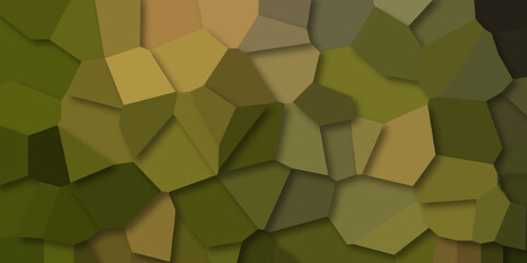 Abstract Low Polygon gradient Generative Crystal texture background Geometric colored background for interior solutions or covers. Mosaic or polygon elements in green.