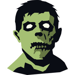 Zombie Face Illustration