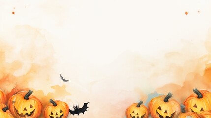 Fototapeta premium Halloween background, moon, pumpkin,castle,