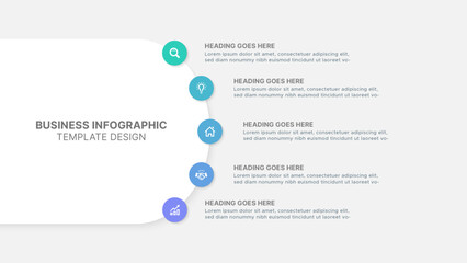 Business Infographic Template with 5 Options