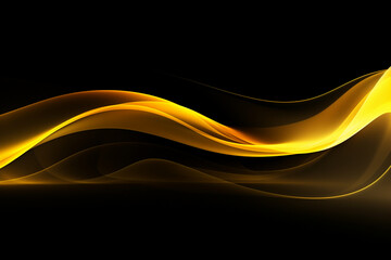curved yellow neon light wave.