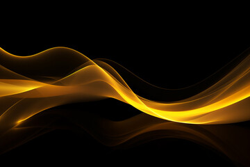 curved yellow neon light wave.