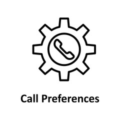 Call preferences Vector Icon

