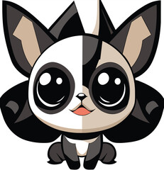 Vector Illustration Of Cute And Creepy Puppy