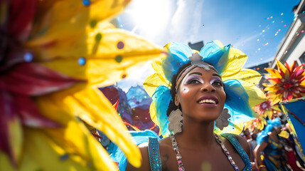Cultural Carnival Delight: A Parade of Vibrant Costumes  | Generative AI
