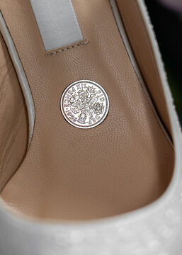 Lucky six pence wedding shoes for bride