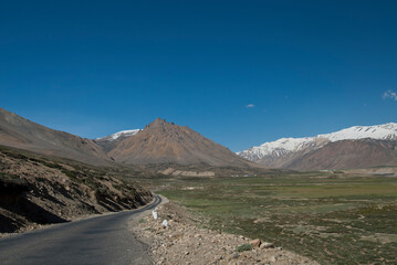 View of Himalayas on Manali Leh highway, India.