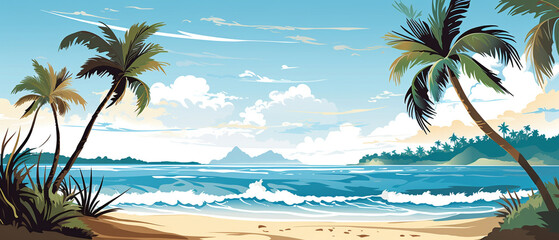 sky cloud summer background. Summer vacation, beach background.