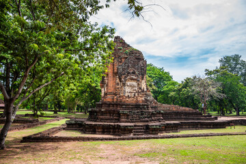 Prang Song Phi Nong in Si Thep historical park It is an architecture in the Dvaravati period in...