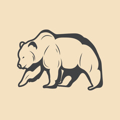 Obraz premium Bear Retro vector Stock Illustration
