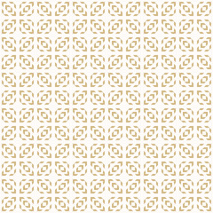 Elegant vector geometric seamless pattern. Abstract luxury gold and white graphic background. Simple golden folk style texture. Ethnic tribal ornament. Repeated retro vintage decorative geo design