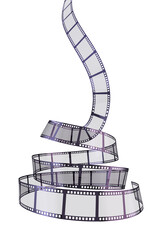 3d render Film Reel strip (clipping path)