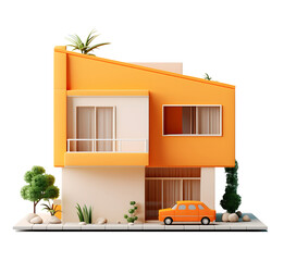 Mini house model. Real estate concept. illustration. - 647686995