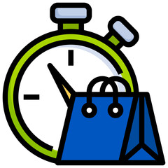 LIMITED TIME filled outline icon,linear,outline,graphic,illustration