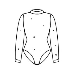 Cute body shirt. Hand drawn doodle style. Vector illustration isolated on white. Coloring page.