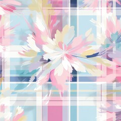 Seamless pattern using a plaid or Tartan style color of spring and soft tones - obrazy, fototapety, plakaty