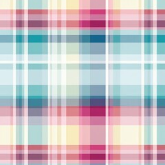 Seamless pattern using a plaid or Tartan style color of spring and soft tones