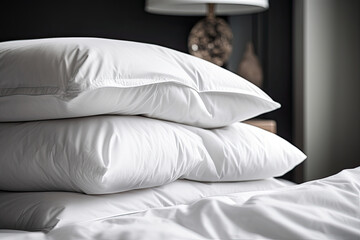 White linens, a soft pillow and a cozy blanket create a comfortable, clean and cozy bedroom.