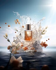 A Parfume with splash water