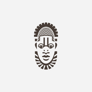 recommend clip art: Benin Mask logo, The Ancient Benin Ivory Mask also as known Idia, is from Benin city in Nigeria, Africa.