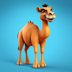 3d cute cartoon camel realistic 3d animal