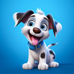3d cute cartoon dog realistic 3d animal