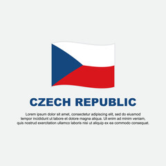 Czech Republic Flag Background Design Template. Czech Republic Independence Day Banner Social Media Post. Czech Republic Background