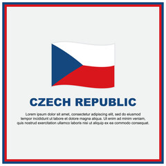 Czech Republic Flag Background Design Template. Czech Republic Independence Day Banner Social Media Post. Czech Republic Banner