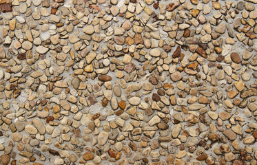 Gravel background used to make a walkway or wall surface.