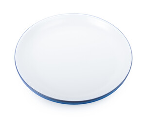 empty plate isolated on white background.