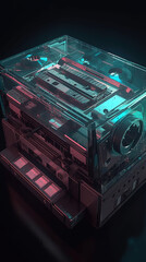 Retro Cassette Tape Generative AI