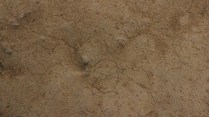 Brown dry soil background At the top view