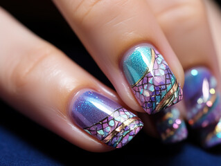 Photo of Fingernails or nail art: Close-up shots of fingernails or nail art reveal the intricate designs