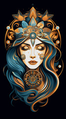 Fototapeta premium sagrado feminino logo vector 