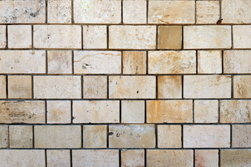 Limestone wall structure abstract background