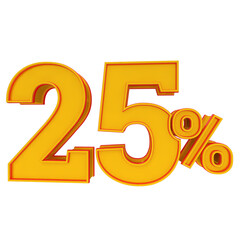 3d golden number 25% percent