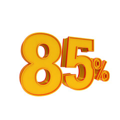 3d golden number 85% percent