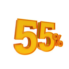 3d golden number 55% percent