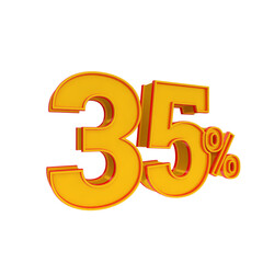 3d golden number 35% percent